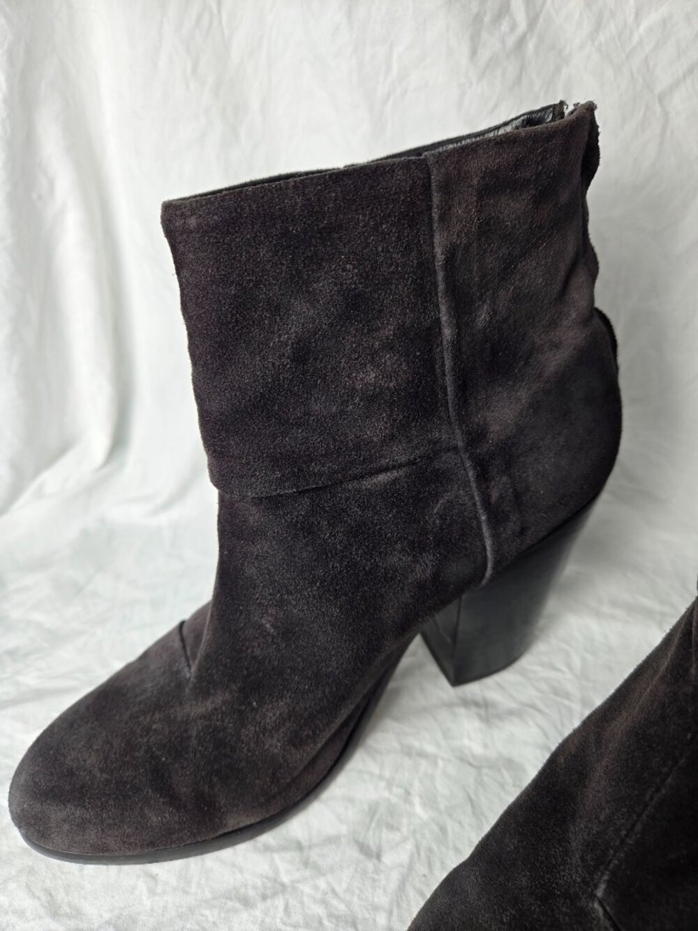 Rag & Bone Newbury Suede Ankle Boots Asphalt Made in Italy EU 37 (~US 6.5-7) - Picture 4 of 12